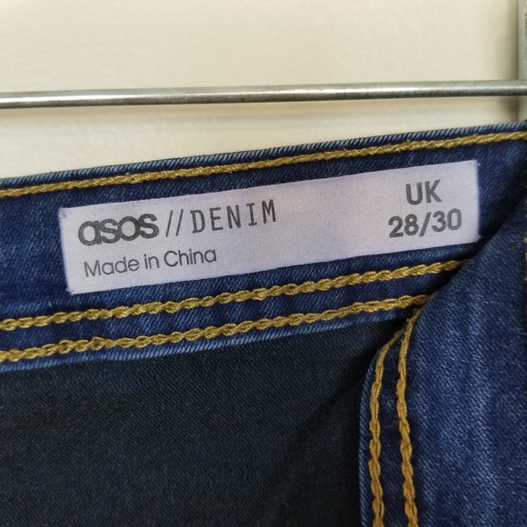 ASOS high waisted dark wash jeggings size 28 - Picture 6 of 6